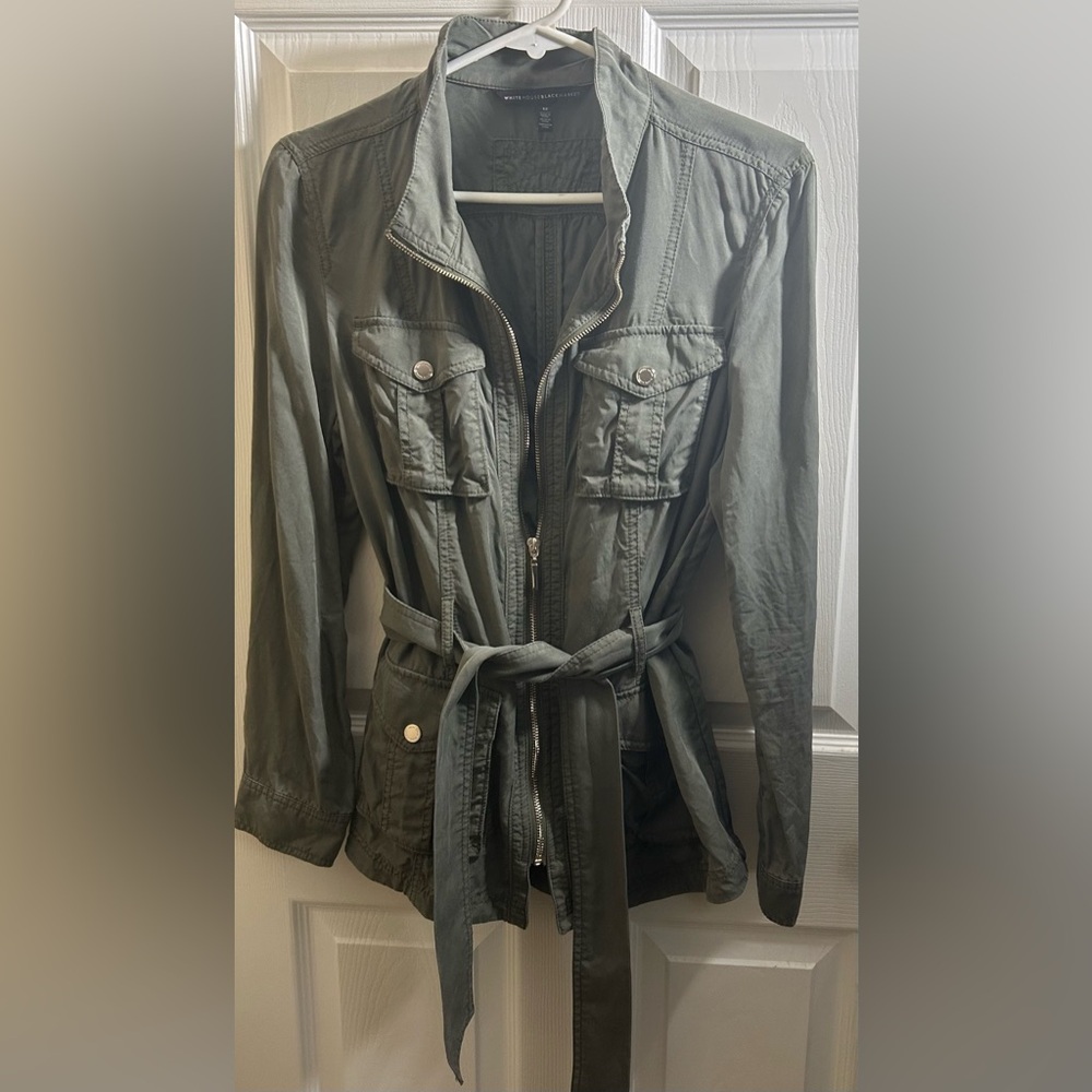 White House Black Market Olive Utility Jacket